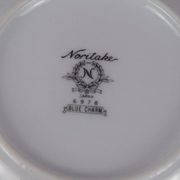 Noritake Blue Charm Flowers Platinum Bowls 4-Set - Picture 7 of 10